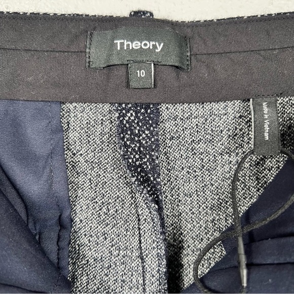 Theory Core Wool Tailored Trouser In Speckled Knit Tapered Ankle Pants - Picture 6 of 8